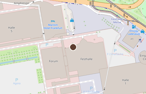 Karte: Messe Frankfurt, Ludwig-Erhard-Anlage 1 (öffnet OpenStreetMap in neuem Fenster)